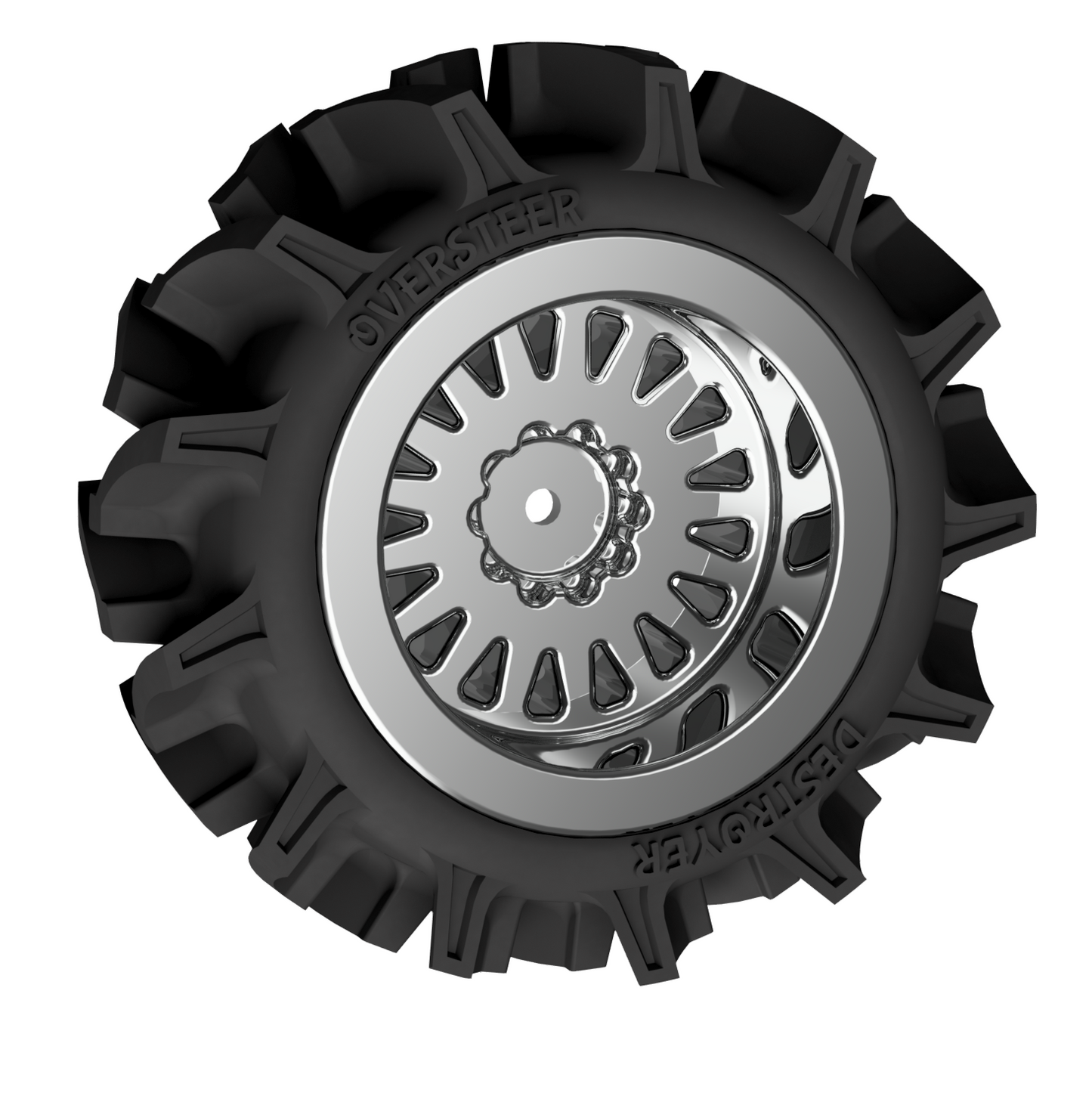 (DIGITAL DOWNLOAD) 3D Printable 1.9" Beadlock Mega Mud Tire for Common Beadlock Wheels