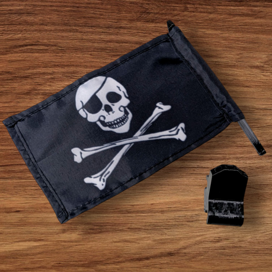 LMT 2.0 Jolly Roger Pirate or American USA Flag and Mount 1:8 Scale Full Size