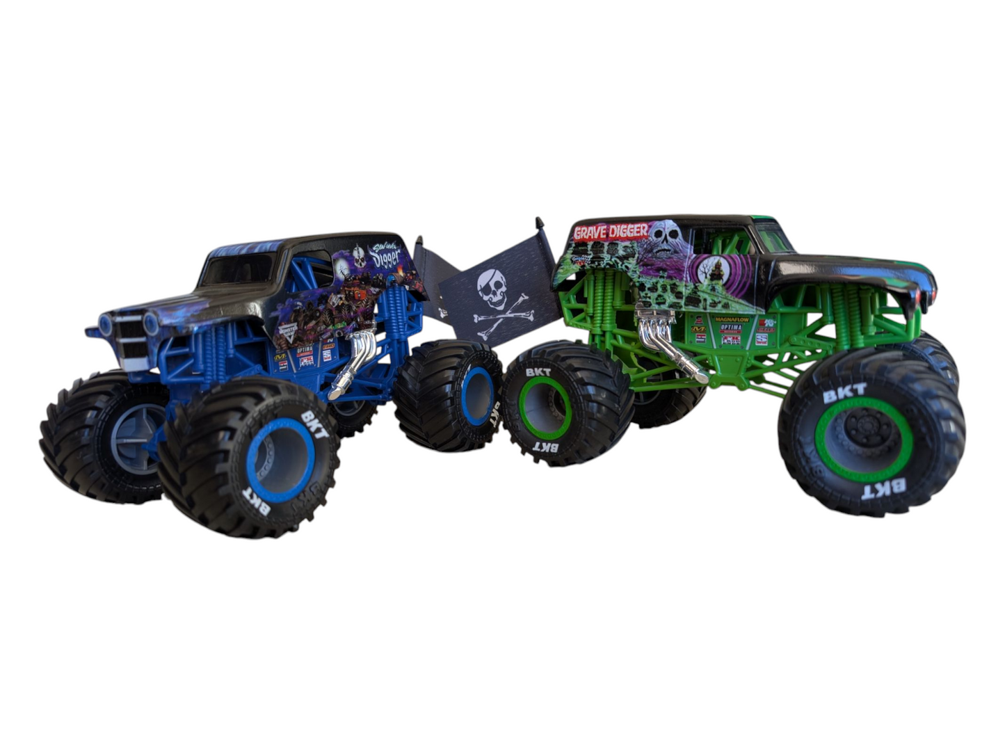 Spin master die cast monster jam trucks with oversteer hobbies scale flags mounted